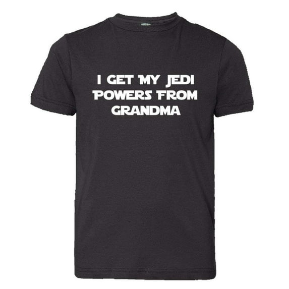 PleaseMeTees™ Youth I Get My Jedi Powers From Grandma HQ Tee