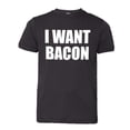 thumbnail image 1 of PleaseMeTees™ Youth I Want Bacon Cheese Pizza I Love Greasy Food HQ Tee, 1 of 1