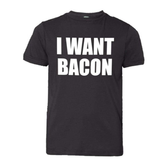 PleaseMeTees™ Youth I Want Bacon Cheese Pizza I Love Greasy Food HQ Tee