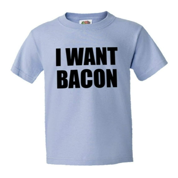 PleaseMeTees™ Youth I Want Bacon Cheese Pizza I Love Greasy Food HQ Tee