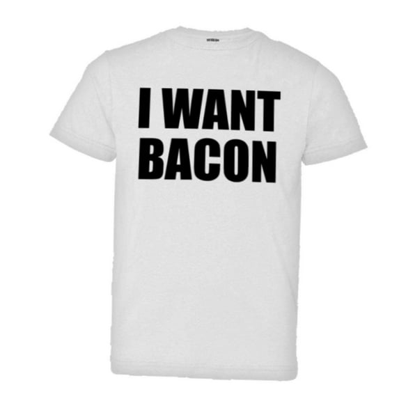 PleaseMeTees™ Youth I Want Bacon Cheese Pizza I Love Greasy Food HQ Tee