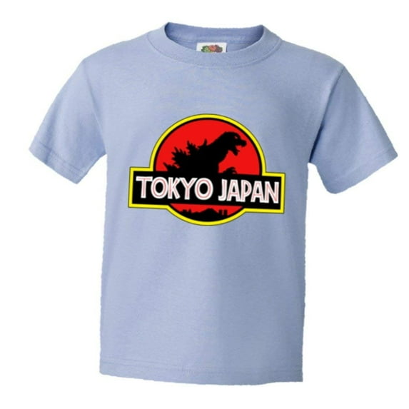 PleaseMeTees™ Youth Jurassic Tokyo Japan Godzilla Park Logo HQ Tee