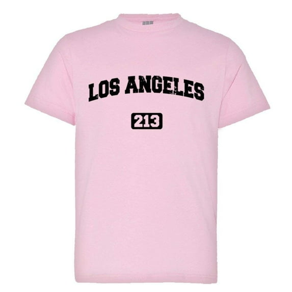 PleaseMeTees™ Youth Los Angeles 213 L.A. Area Code Distressed HQ Tee