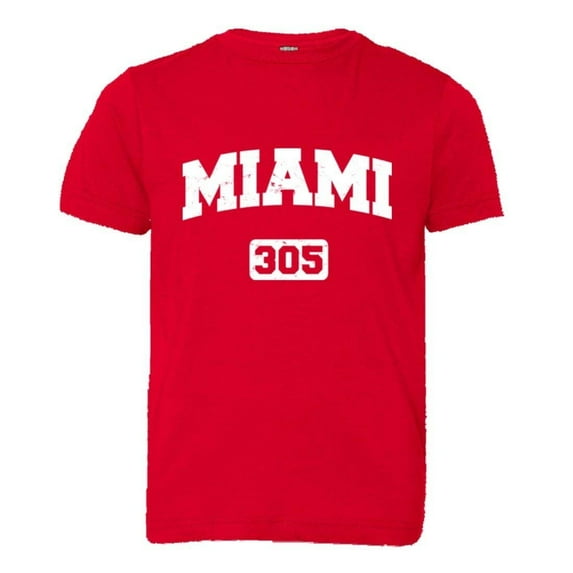 PleaseMeTees™ Youth Miami Florida 305 Area Code Distressed HQ Tee