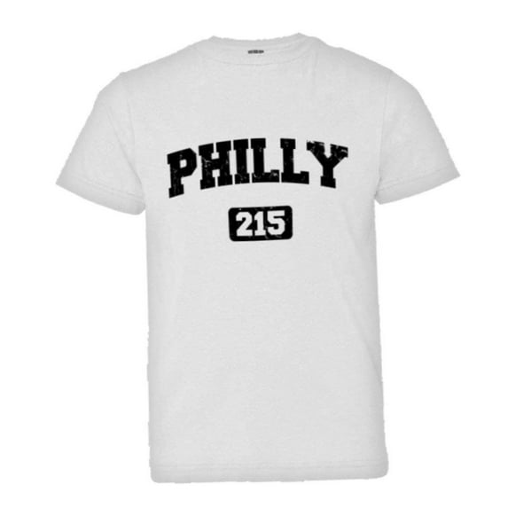PleaseMeTees™ Youth Philly 215 Area Code Philadelphia Distressed HQ Tee