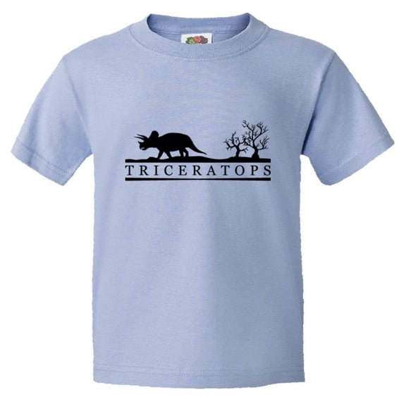 PleaseMeTees™ Youth Triceratops Educational Dinosaur Jurassic HQ Tee