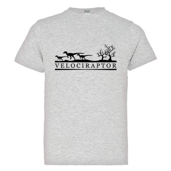 PleaseMeTees™ Youth Velociraptor Educational Dinosaur Jurassic HQ Tee