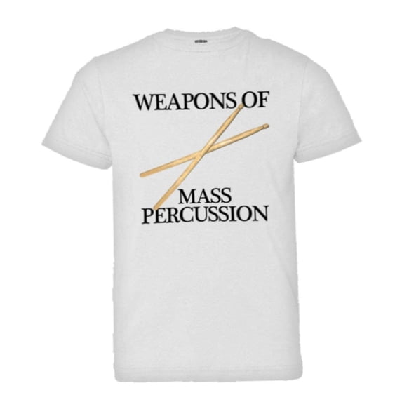 PleaseMeTees™ Youth Weapons Of Mass Percussion Drum Sticks HQ Tee
