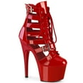 thumbnail image 1 of Pleaser ADORE-1013MST Women's 7" Heel Platform Strappy Lace Up Front Cage Ankle Boots Bootie, 1 of 5
