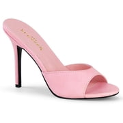 Pleaser CLASSIQUE-01 Single Soles 4 Heel, 4 Heel-B. Pink Pu-7