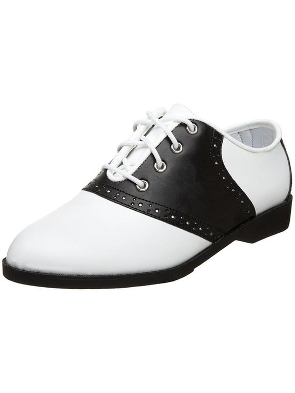 Pleaser USA Saddle Women's Costume Shoes, Black/White Male