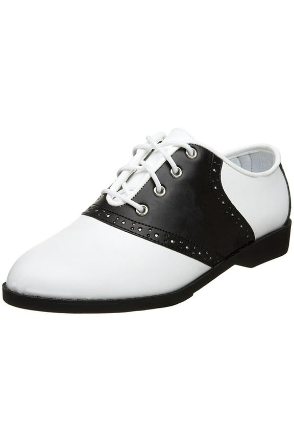 Pleaser USA Saddle Women's Costume Shoes, Black/White Male