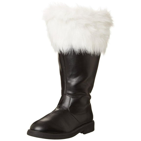 Pleaser USA Santa Men's Costume Boots w/ White Fur Cuff, Wide Calf: Small Male