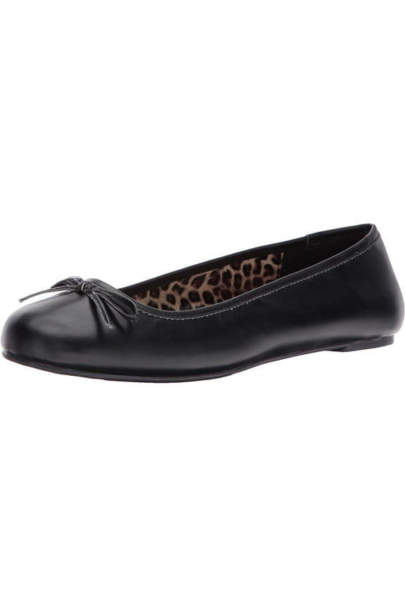 Women's Anna01/Crpu Ballet Flat 14 Black Faux Leather