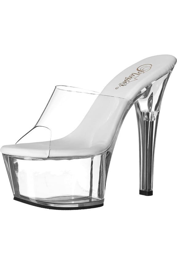 Women's Aspire-601 Platform Slide 8 Clear/Clear