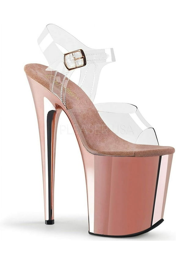 Women's Flamingo-808 Ankle-Strap Sandal 8 Clear/Clear