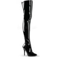 thumbnail image 1 of Pleaser Women's Seduce-3000 Thigh-high Boots 15 Black Str Patent, 1 of 2