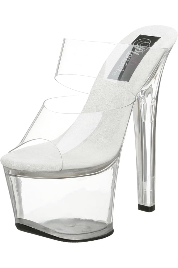 Women's Sky-302 Platform Slide 8 Clear/Clear
