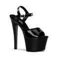 thumbnail image 1 of Pleaser Women's Sky-308 Ankle-Strap Sandal 12 Black Patent/Black, 1 of 2