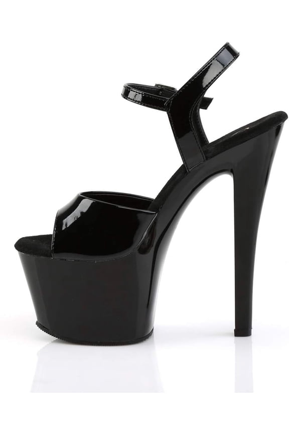 Women's Sky-308 Ankle-Strap Sandal 14 Black Patent/Black
