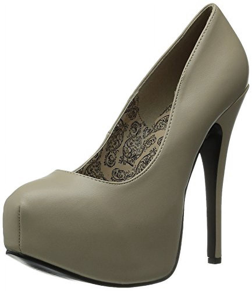 Bordello By Pleaser Teeze-06 Pump - 5.75" Heel, 1.75" Platform, Black Polyurethane, Size 11