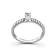 thumbnail image 1 of Pleasing Diamond Ring 0.50 Carat Princess Cut Moissanite Diamond On 10K White Gold, Promise Ring, Anniversary Ring, 1 of 3