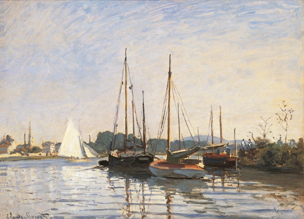 Pleasure Boats At Argenteuil Canvas Art - (36 x 24)
