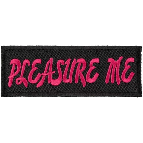 Pleasure Me Pink & Black Patch, Ladies Patches
