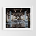 thumbnail image 1 of Under the Pleasure Pier at Galveston - Galveston Texas Photography Industrial Architecture Seascape Waves Nautical Coastal Water White Framed Wall Art Print 8 x 10 inches, 1 of 1