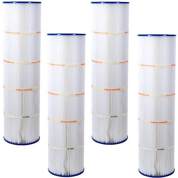 Pleatco PCC105-PAK4-EC Pool Filter Cartridge Replacement for Unicel: C-7471-4, Filbur: FC-6470, OEM Part Numbers: 817-0131, 178584, R173476, White