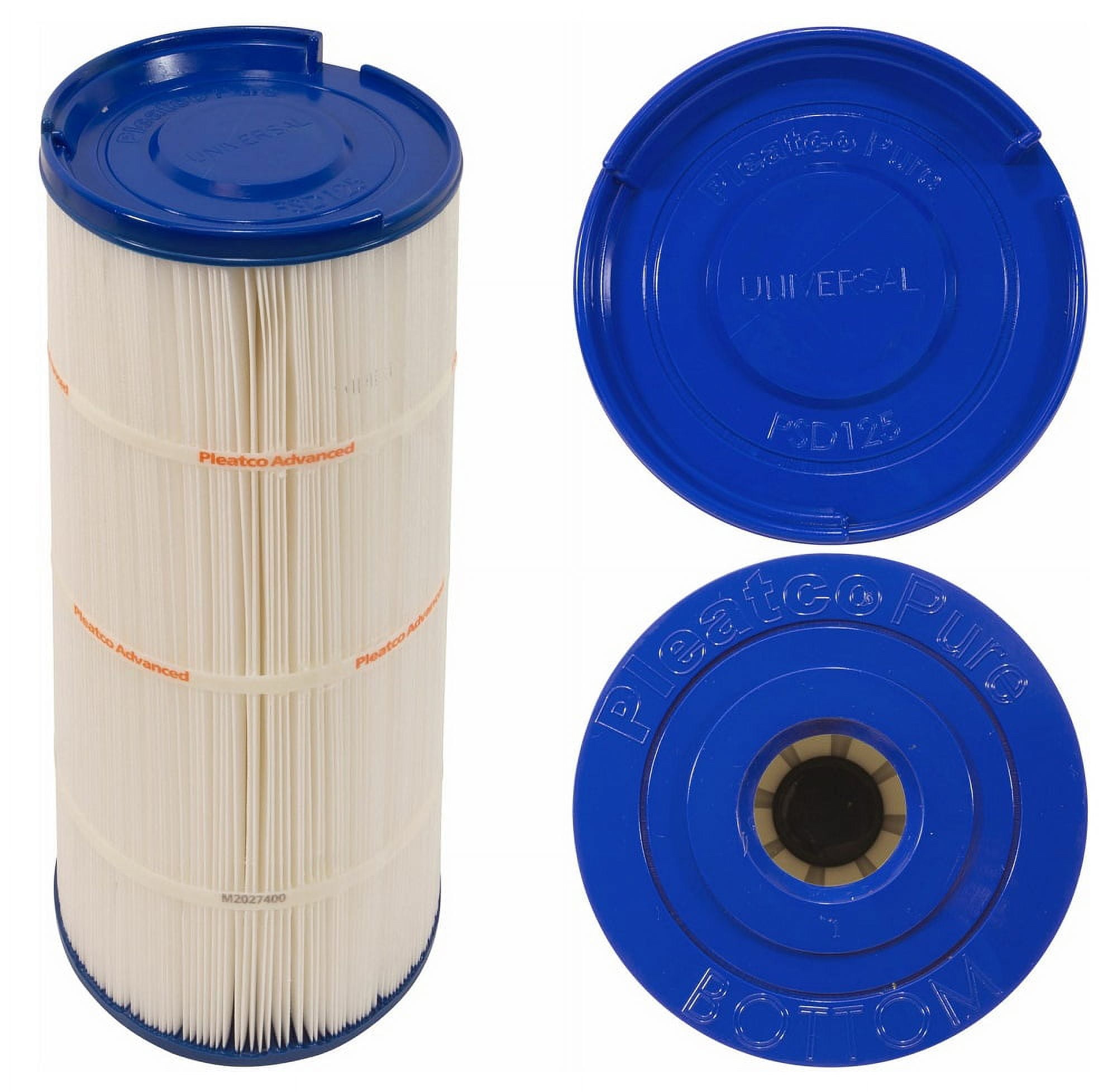 Pleatco PSD125U Cartridge, 125sqft, 2-3/4" Beveled Edge b, 8.5" D, 17.75"L, 3oz