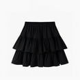 thumbnail image 1 of Pleated A-Line Skirt Women White Ruffle Sweet Tierred Pretty Style Skirt Elastic Waist Summer Slim Basic Korean Harajuku Dress, 1 of 8