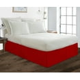 thumbnail image 1 of Pleated Bed Skirt Blood Red Three Quarter Size 24 Inch Tailored Drop, Soft Double Brushed Hotel Quality Microfiber Bed Skirt Luxury, Easy to Care Wrinkle & Fade Resistance, 1 of 3