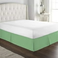 thumbnail image 1 of Pleated Bed Skirt - Box Pleated Microfiber Split Corner Bed Skirt - Sage, King -21 Inch Drop, 1 of 4