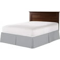 thumbnail image 1 of Pleated Bed Skirt for Cal-King Size Beds - 100% Microfiber Bed Skirt, Easy Fit Upto 16" Inch - Pleated Ruffled Bed Skirt Solid Dust Ruffle - Light Grey Solid., 1 of 4