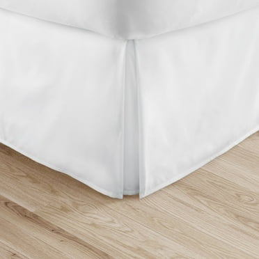 Pleated Bed Skirt Dust Ruffle Gray So Soft Collection - 14 Inch Drop