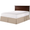 thumbnail image 1 of Pleated Bed Skirt for Twin-XXL Size Beds - 100% Microfiber Bed Skirt, Easy Fit Upto 30" Inch - Pleated Ruffled Bed Skirt Solid Dust Ruffle - Taupe Solid., 1 of 4
