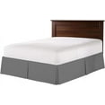 thumbnail image 1 of Pleated Bedskirt 100% Polyester/Microfiber - Fade and Wrinkle Free with 30" Tailored Drop Bedding Skirt - Superior Hotel Quality Bedskirts - Full Size - Dark Grey Solid., 1 of 4