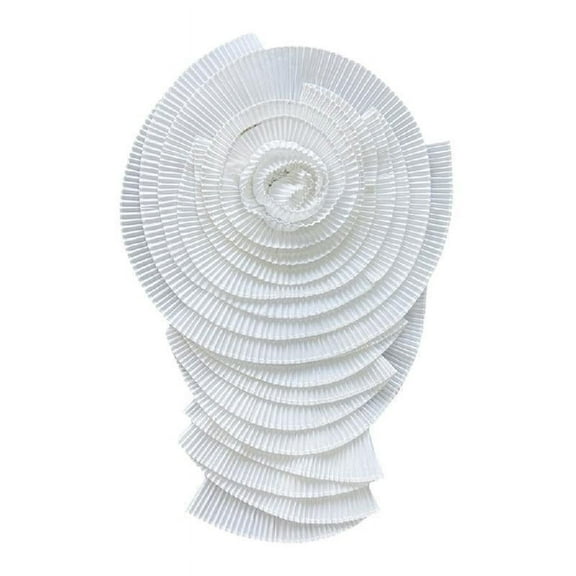 Pleated Big Floral Brooch Unique Folded Flower Shape Corsage for Costume Parties