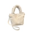 thumbnail image 1 of Pleated Corduroy Handbag for Women, Large Capacity Crossbody Shoulder Bag with Detachable Strap, Soft Ruched Tote Purse for Daily Commute Travel Shopping Casual Use, 1 of 5
