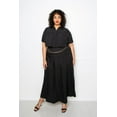 thumbnail image 1 of Pleated Cropped Shirt And Maxi Skirt Set, 1 of 2