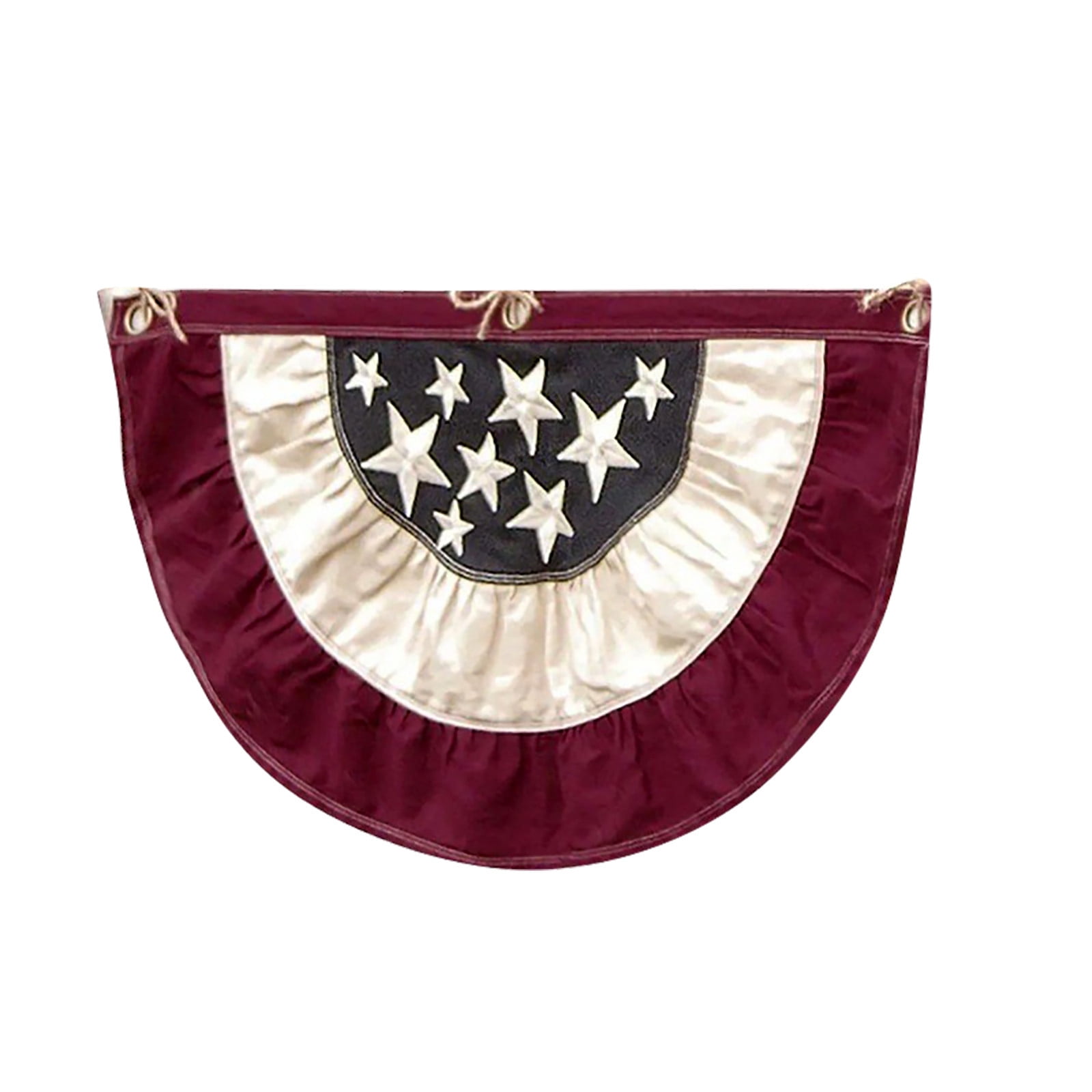 Pleated Fan Flag Flag Bunting With Brass And Zip Ties Patriotic Half