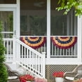 thumbnail image 1 of Pleated Fan-Shaped Bunting Half Fan Decoration, Indoor and Outdoor Flag for Party and Event Decor, 70.87"x35", 1 of 5