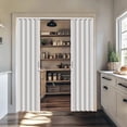 thumbnail image 1 of Pleated Folding Door Curtains - Laundry Room Curtains for Doorway, Magnetic Accordion Style for Closets with No Door, Room Divider Drapes, White, 1 of 8