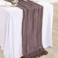 thumbnail image 1 of Pleated Gauze Fabric Table Runner Tablecloth Decoration for Wedding Party Banquet Table Setting 1 Piece, 1 of 7