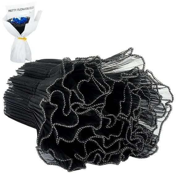 Pleated Gauze Yarn Flower Bouquets Wrapping Packaging Suitable