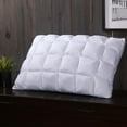thumbnail image 1 of Pleated Goose Down Pillow 600 Thread Count French Bread Firm Neck Support, 1 of 4