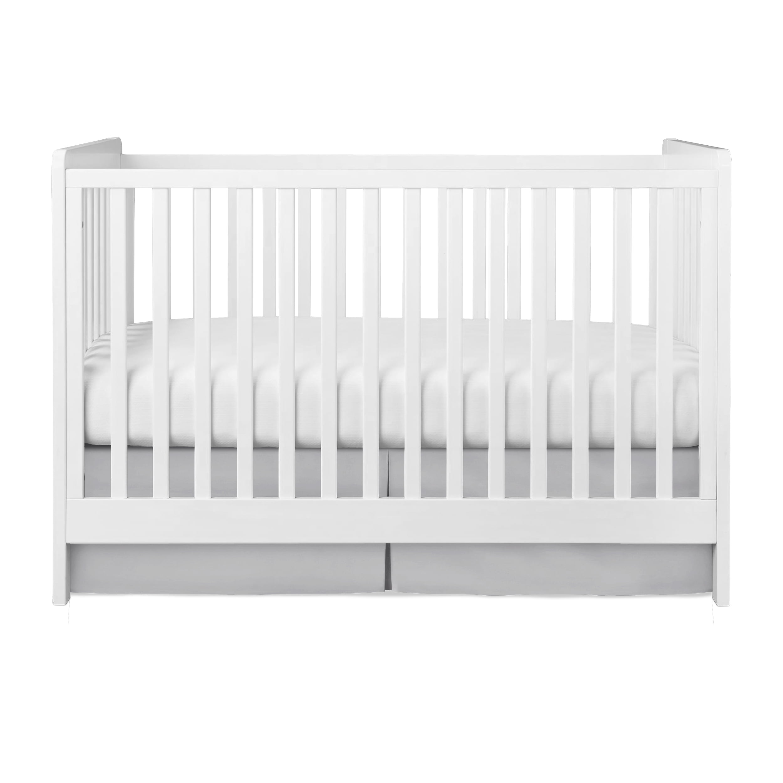 Pleated Gray Crib Skirt, Crib Skirt for Baby Bed, Crib Skirt for