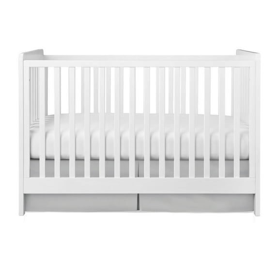 Pleated Gray Crib Skirt, Crib Skirt for Baby Bed, Crib Skirt for Nursery Room Decor