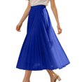 thumbnail image 1 of Pleated Mesh Skirt for Women Flowy Tulle Maxi Skirt Casual Elegant Long Skirt Flowy Party Bottoms, 1 of 8